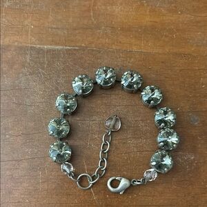 Elegant Silver Crystal Bracelet